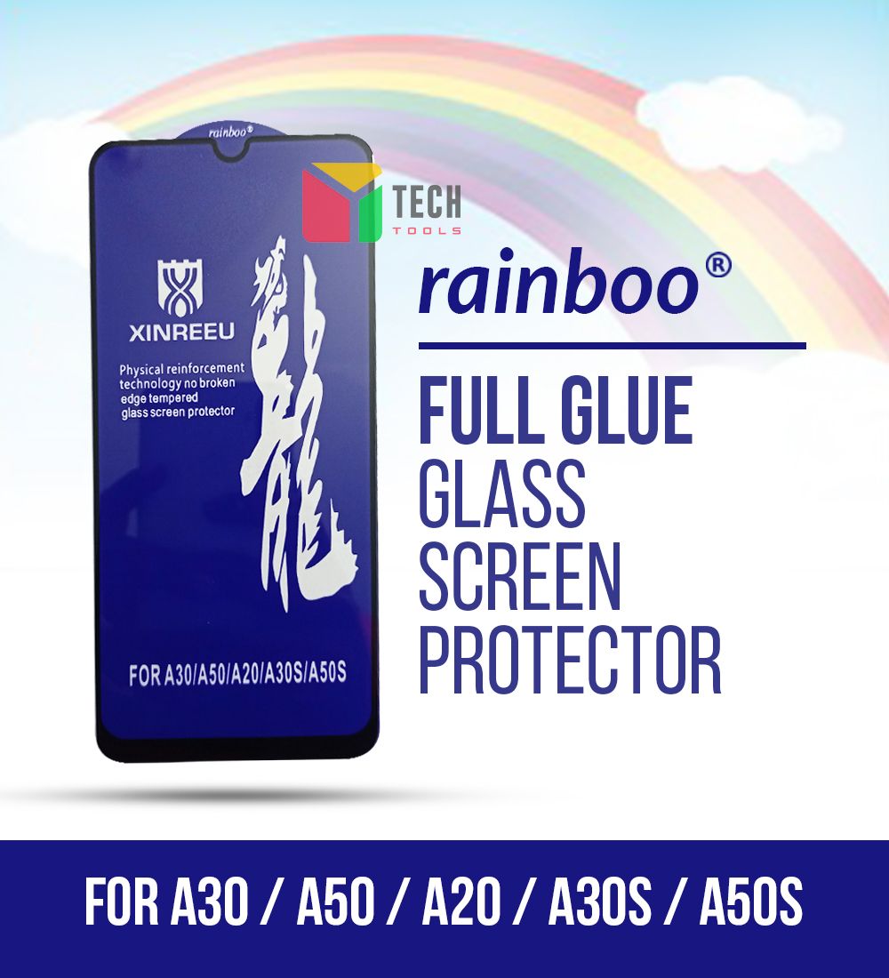 Rainbooo Or Rainbo Rainboo Tempered Glass Screen Protector for Samsung M21 / A30 / A50 / A20 / A30S / A50S / M31 / M30S