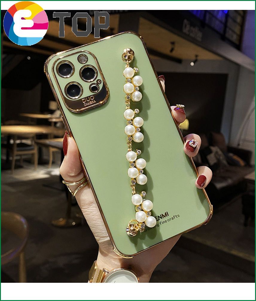 Suitable for Apple 12promax mobile phone shell 7/8 pearl 7p bracelet mini silicone all-inclusive 11pro protective cover