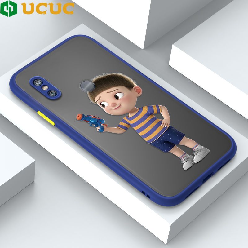 UCUC for Redmi Note 6 Pro Case Cute Cartoon Character Little Boy Frosted Transparent Phone Cases Shockproof Soft Edge Full Cover Camera Protect Case