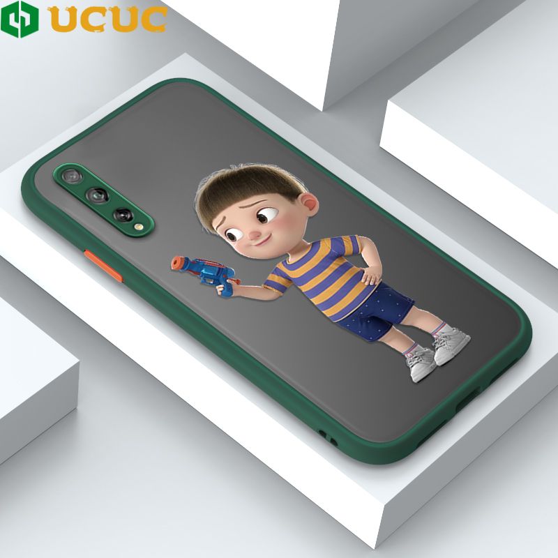 UCUC for Huawei Y8P 2020 Back Cover Naughty Little boy Frosted Transparent Hard Phone Case Thin Shockproof Full Cover Camera Protect Case