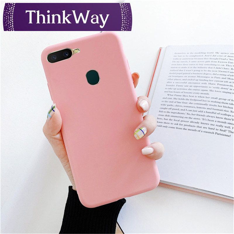 Candy Color Soft Silicone Phone Case For OPPO A12 A5s A7 A11K A12e A3s Realme C1 A9  A5  A92 A52 A91 Reno3 A31 A83 A1K Realme C2 Simple Plain Pure Color Back Cover Casing