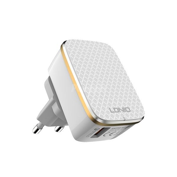 LDNIO A1204Q Fast Charger Adapter Qualcomm QC 3.0 with Micro USB Cable 18w Single USB
