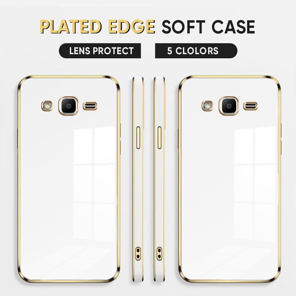 Luxury 6D Plating Case for Samsung Galaxy J2 Prime Back Cover Soft Silicone Square Frame Shiny Bling Phone Cases