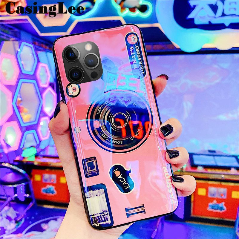 Protect Cover For iphone13 Case Shockproof Blu-ray Cute Camera Cartoon Design Silicone Phone Cases For iphone13 Back Cover