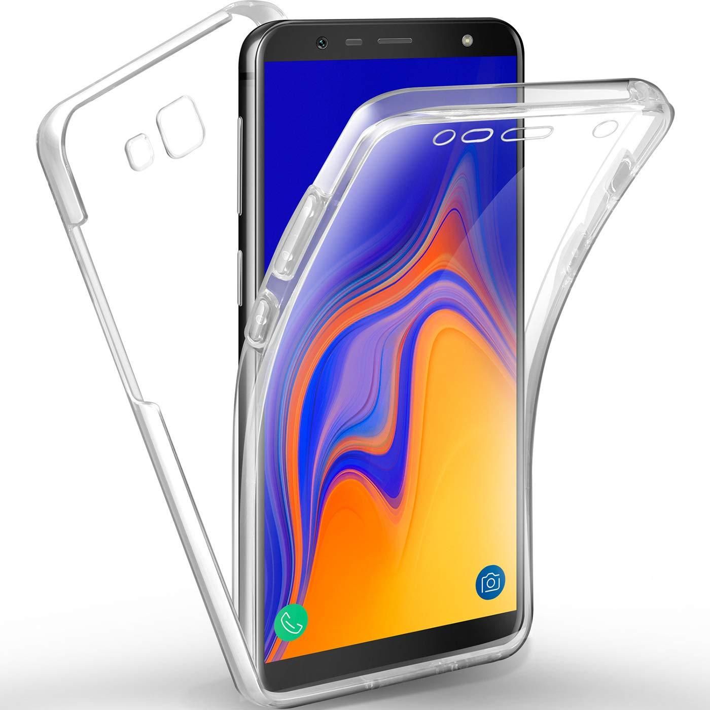 For Samsung Galaxy J4 Plus Cover Shockproof 360 Degree Full Body Protection Phone Case Crystal Clear Hard PC Back Cover & Soft TPU Silicone Front Case
