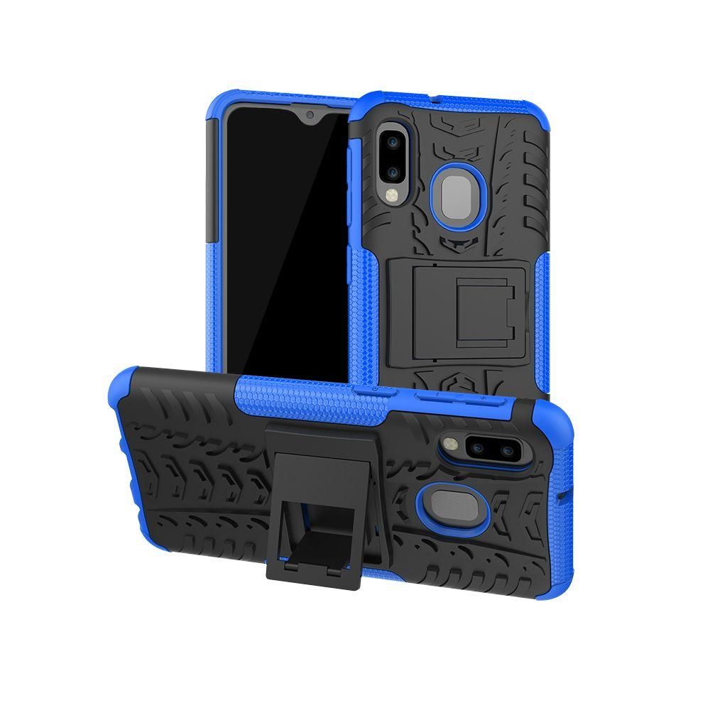 For Samsung Galaxy A20e Heavy Duty Armor Tough Hybrid Shockproof Dual Layer Kickstand Protective Case Cover