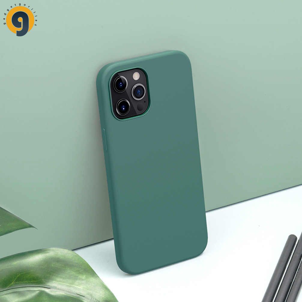 For iPhone 12 pro / iphone 12  iPhone12 pro / iphone12 - e  Liquid soft Silicone  Case with apple logo