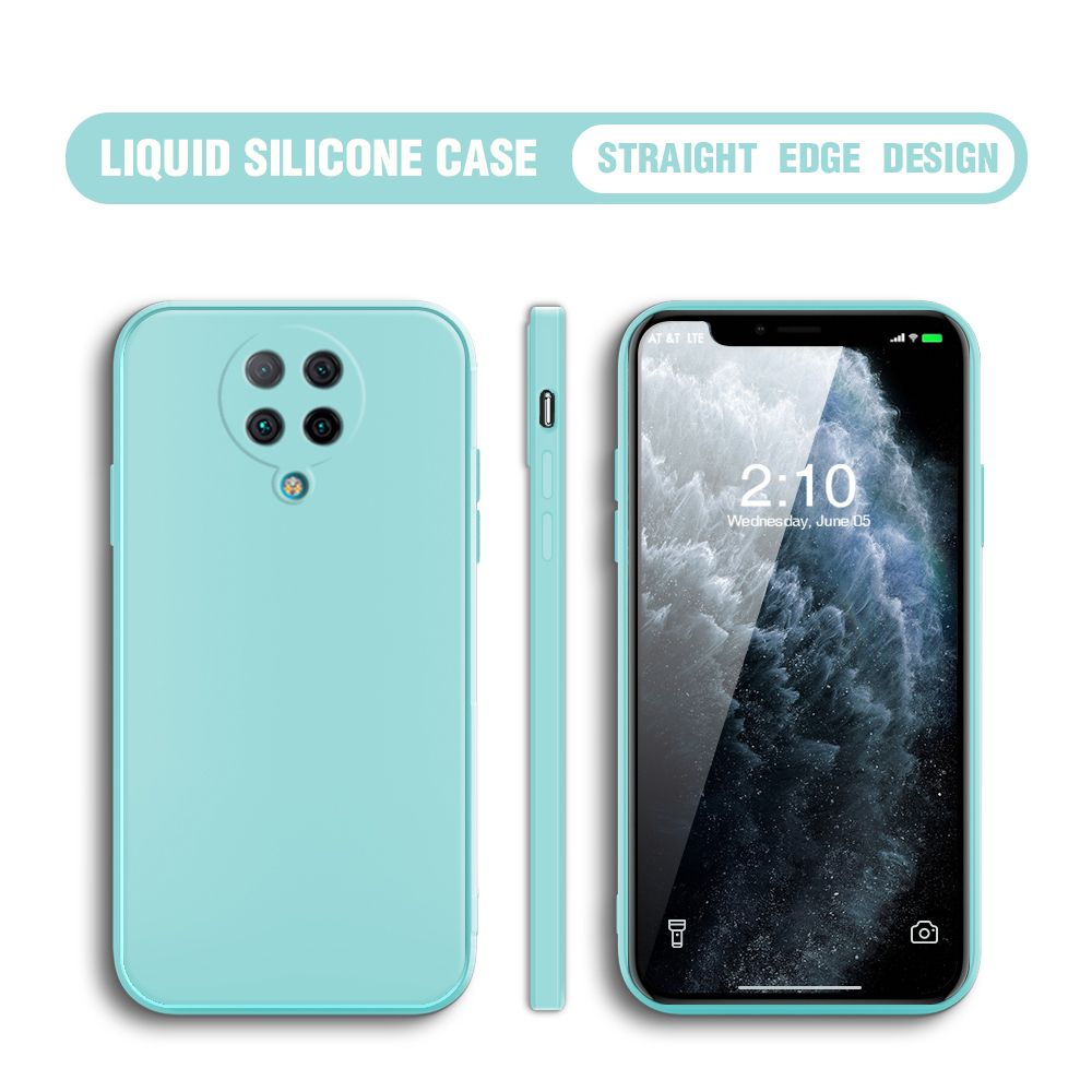 UCUC for Xiaomi Poco F2 Pro Case Thin Soft Luxury Square Liquid Silicone Phone Case Candy Cover