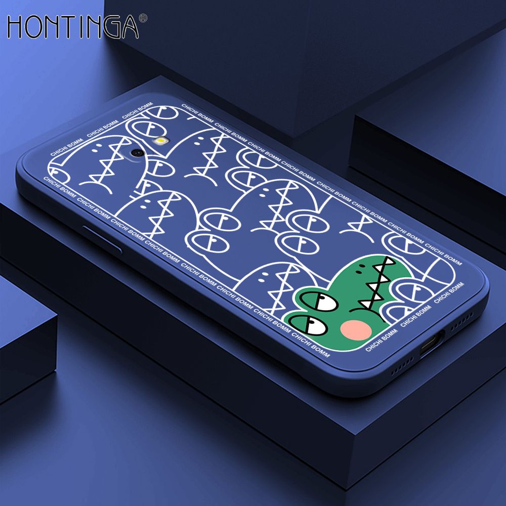 Hontinga for Samsung J4 Prime Case Cartoon Crocodile Alligator Phone Case Phone Case Soft Square Edge Silicone Cases Full Lens Cover Shockproof Protection Cover