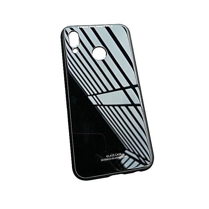 Glass Case Phone Back Cover for Huawei Nova 3E – Black