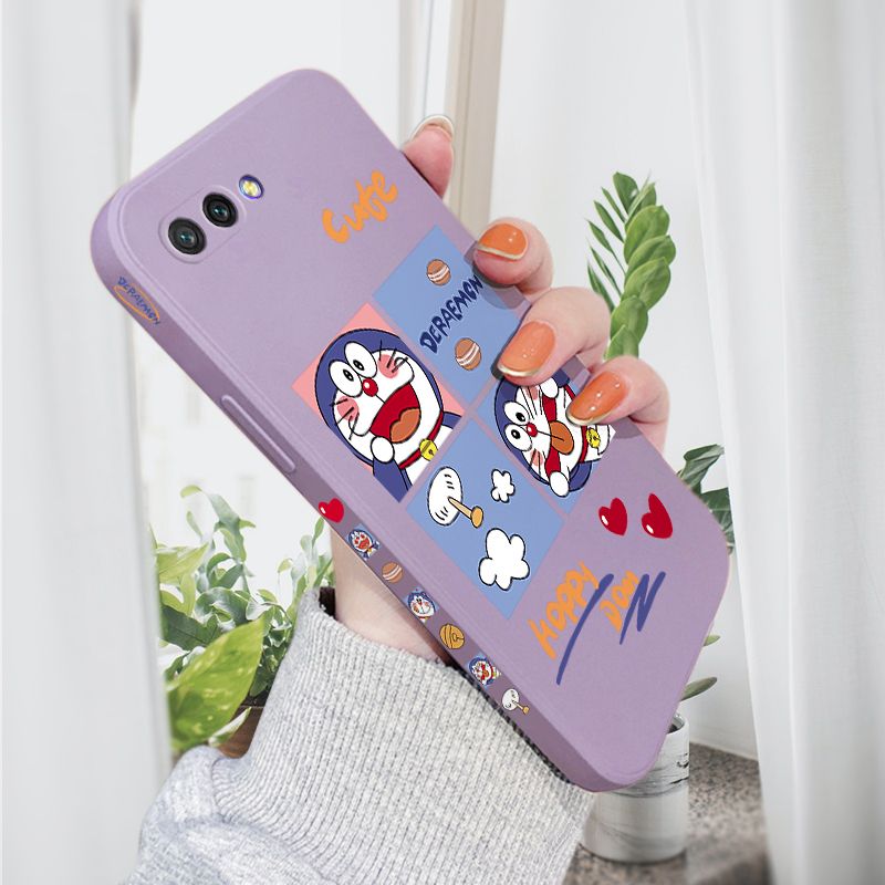 AMORVOR for Honor 10 Back Cover Cute Happy Cartoon Side design Soft Case Multicolor Liquid Silicone Phone Cases