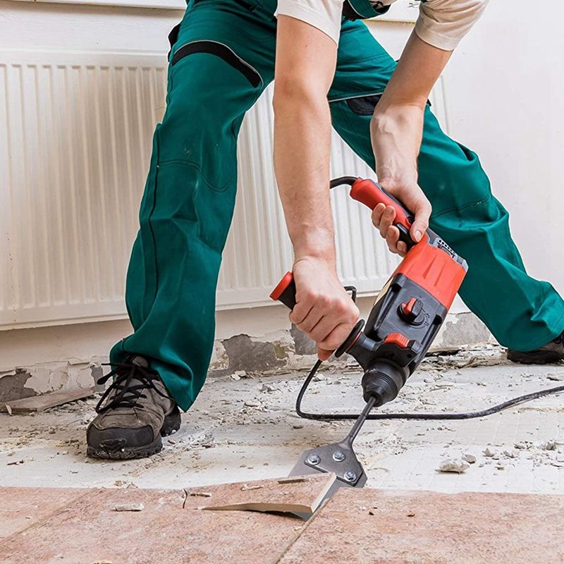 4 inch Wide Tile Flakes and Adhesive Removal Blades-Suitable for SDS-Plus Rotary Demolition Hammers and Hammer Drills