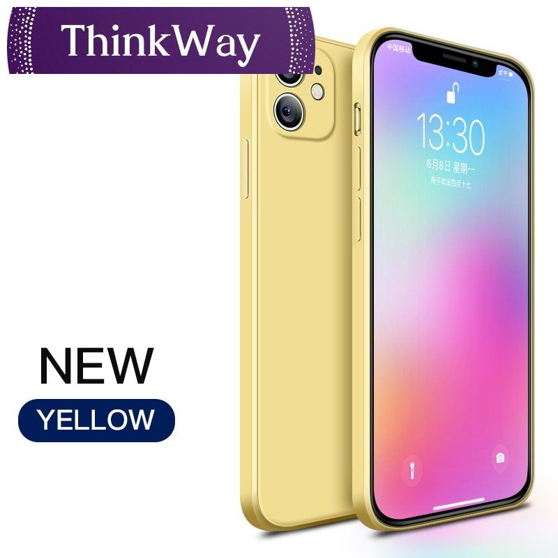 For iPhone 12 Pro Case Luxury Liquid Silicone Cover For iPhone 12 Mini 11 Xs Max XR X 6 7 8 Plus SE Square Soft Fundas Protector
