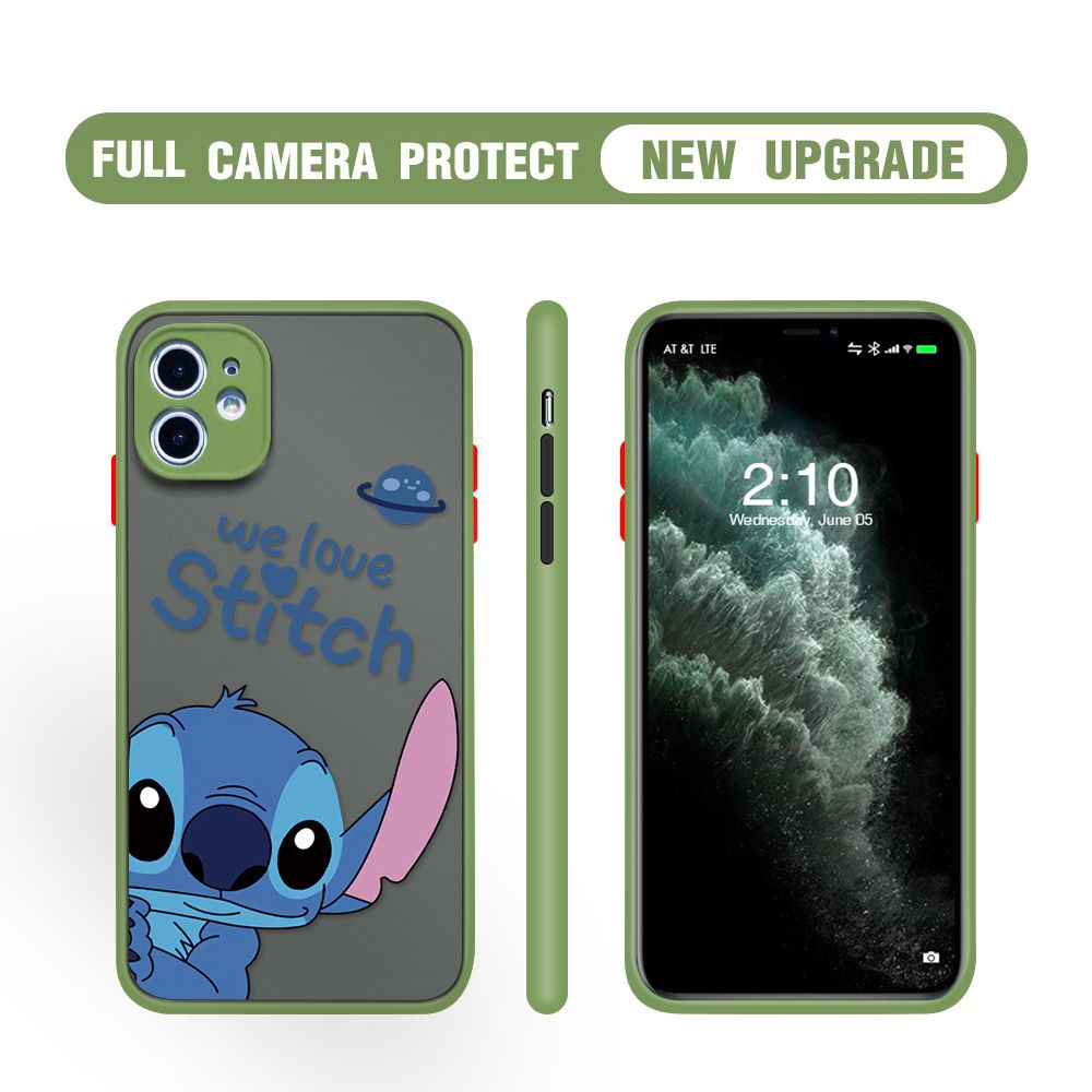 Hontinga for iPhone 11 Case Cute Cartoon Cases Edge Frosted Transparent Phone Cover