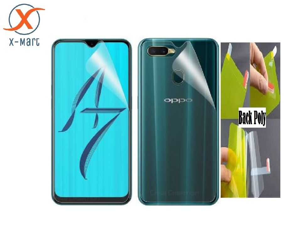 OPPO F9 Pro Crystal Clear Ultrathin Back Skin HD Screen Guard Scratch Protector Poly