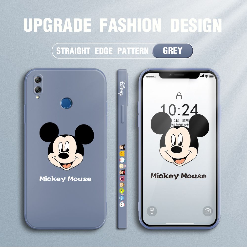 FHKL for Honor 8X MAX Back Cover Mickey Mouse Head Hortrait Side design Soft Case Multicolor Liquid Silicone Phone Cases