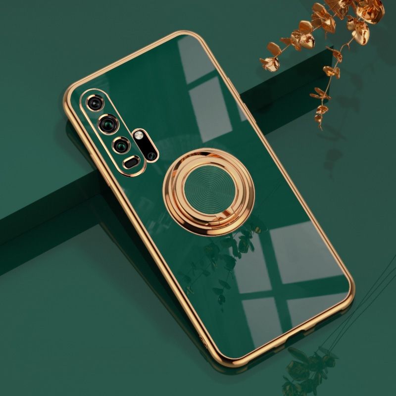 For Honor 20 Pro Luxury Electroplating Soft TPU One-piece Shell with Ring is Compatible case