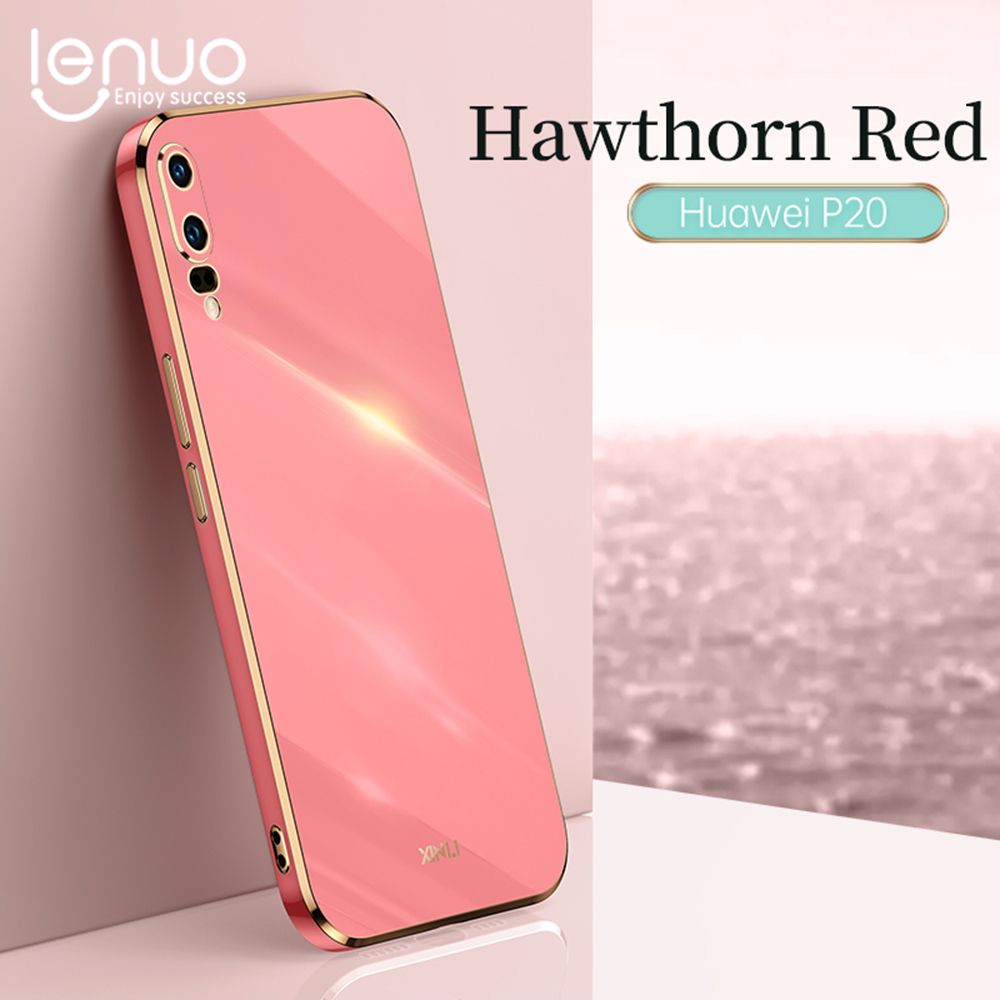 Luxury 6D Plating Soft Casing Silicone Square Frame Phone Case For Huawei P20 Phone Case Shiny Bling Back Cover Coque