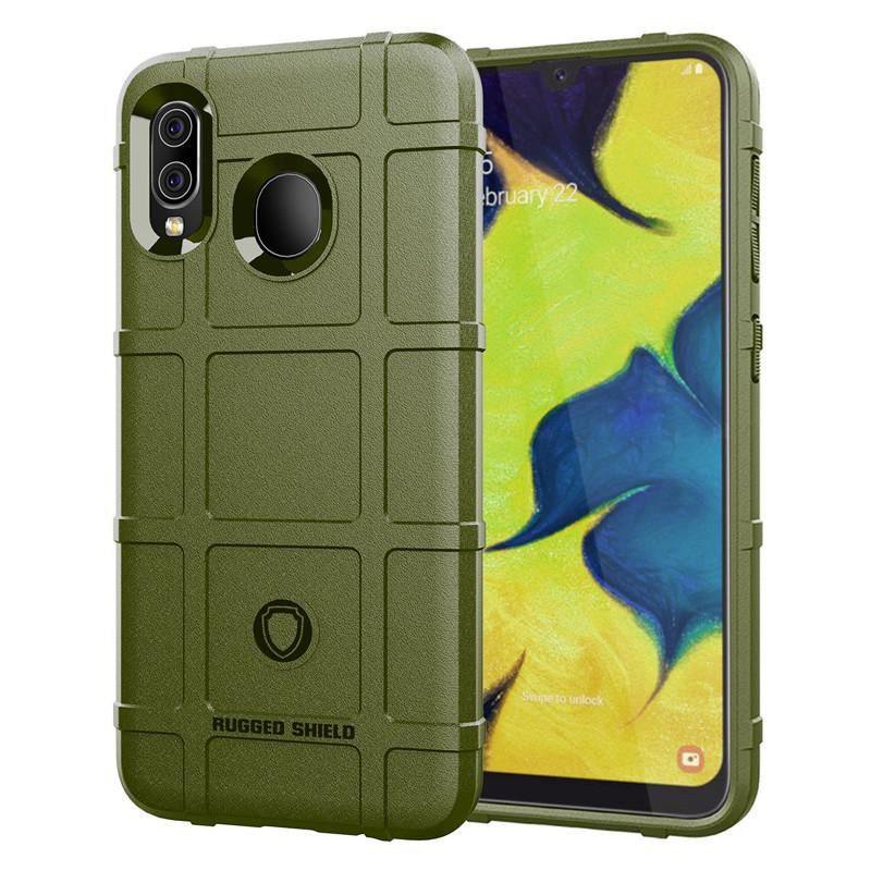 Rugged Shield Silicone Case For Samsung Galaxy A20 Cases Military Heavy Duty Protect Phone Cover