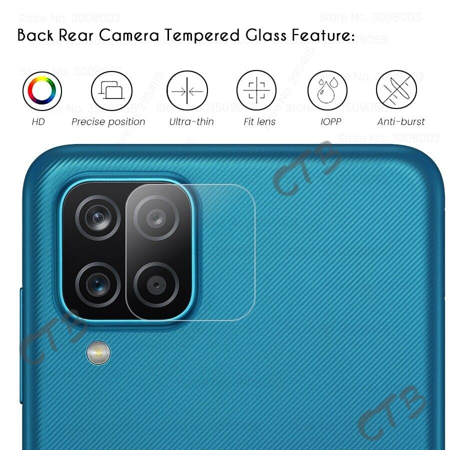 Samsung Galaxy M12 - Premium Quality Clear Ultra Slim Back Camera Lens Protector Rear Camera Lens Cover Tempered Glass Protection Film...