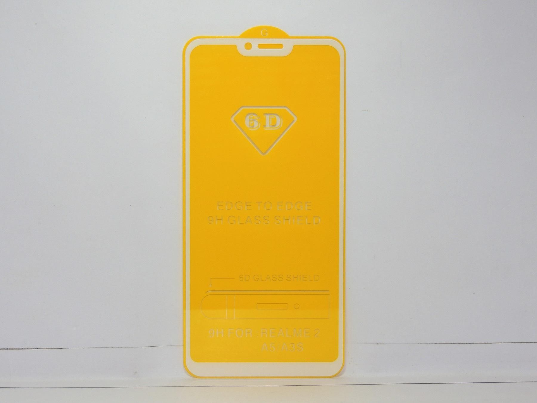6D 9H Tempered Glass Screen Protector for Oppo A3s - White