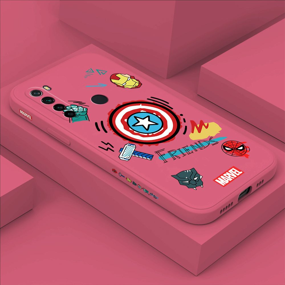 ZeroQiQi for Redmi Note8 Case Cartoon Anime Icon Phone Cover Soft Full Lens Protection Casing Ultra Thin Soft Liquid Silicone Phone Cases