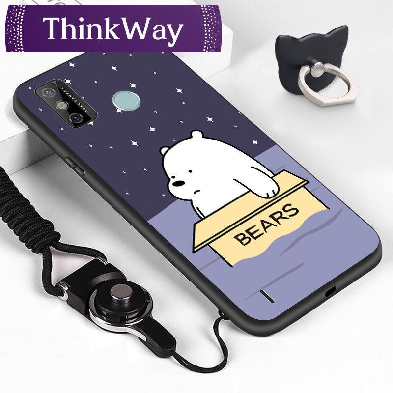 Case For   Spark 6 Air/ Spark 5 Air/ Spark 5 Pro/ Camon 16/ Spark 6/ Spark 6 Go/ Spark Go  We Bare Bears The Three Bare Bears Shockproof Silicone Phone Case