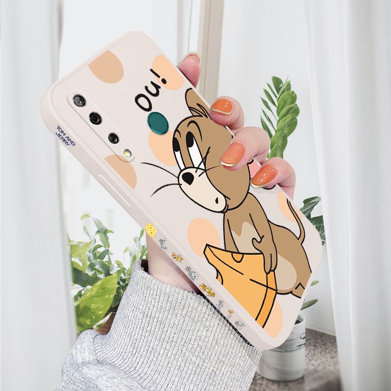 AMORVOR for Huawei Y9 Prime 2019 Back Cover Cartoon Cute Lovely Side design Soft Case Liquid Silicone Phone Cases