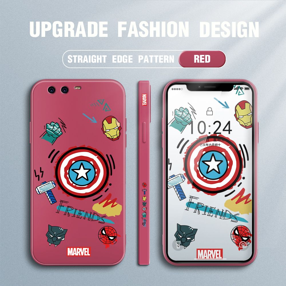 UCUC for Huawei P10 Back Cover Creative Shield Ultra Thin Soft Luxury Square Multicolor Liquid Silicone Phone Case