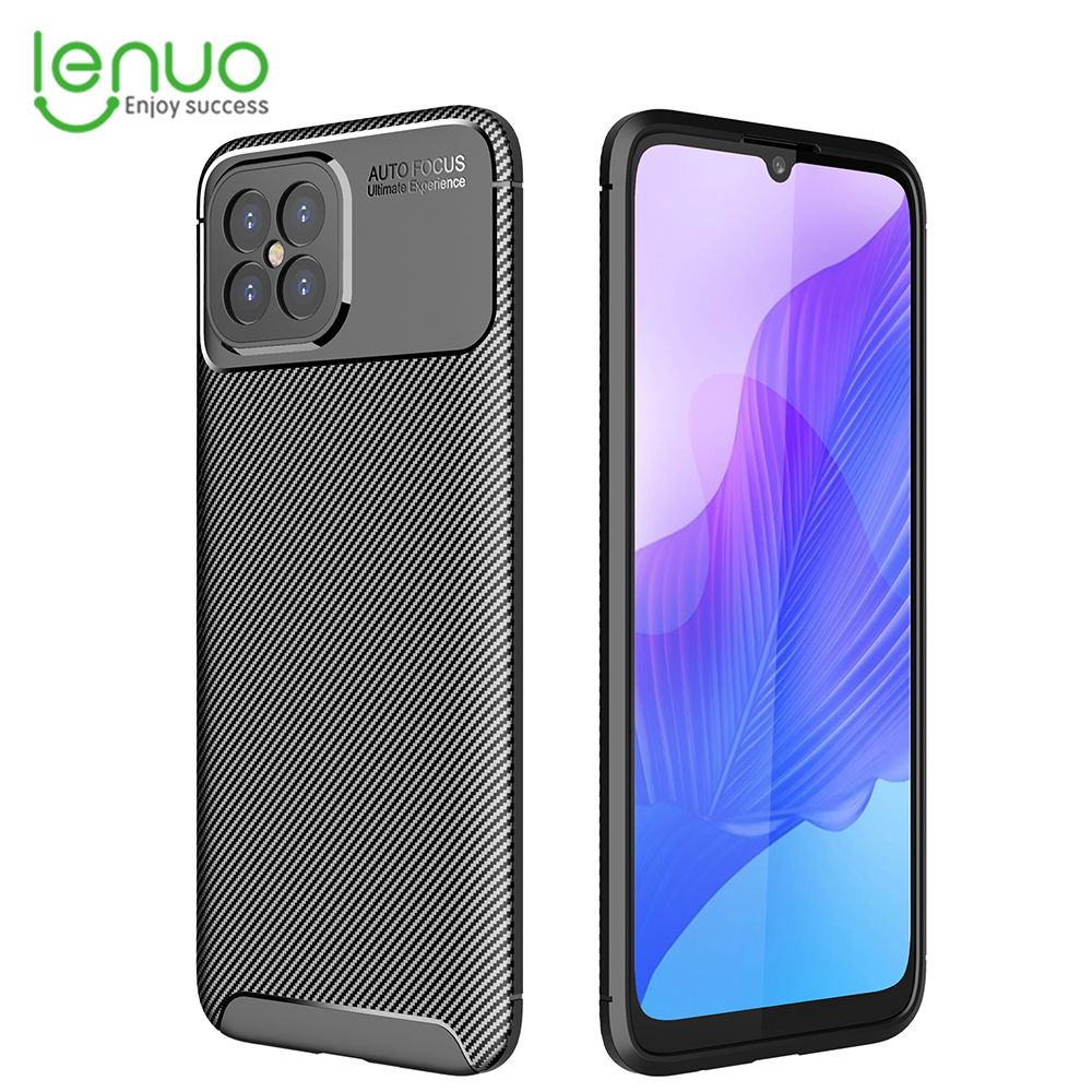 Lenuo for Huawei nova 8 SE Case Silicone Matte Carbon Fiber Back Cover