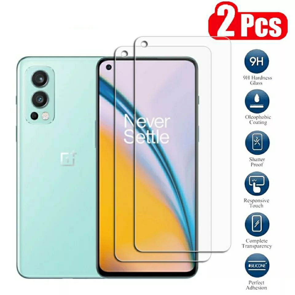 Two Piece Scratch Proof Clear Tempered Glass Screen Protector for OnePlus Nord 2 / Nord / Nord N10 / Nord N100 / Nord N200 / Nord CE
