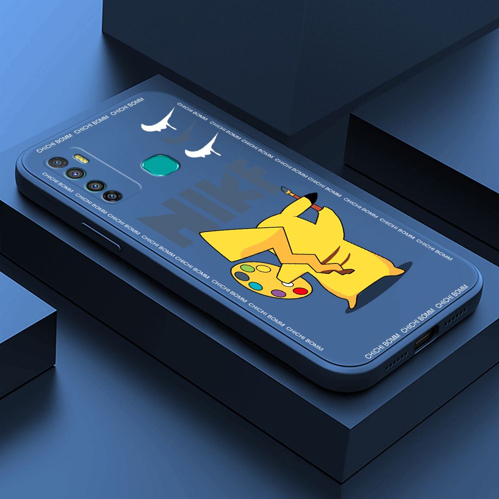 Hontinga for Infinix Hot 9 Case Fashion Cartoon Animals Phone Case Phone Case Soft Square Edge Silicone Cases Full Lens Cover Shockproof Protection Cover