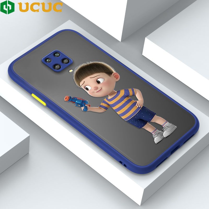 UCUC for Redmi Note 9 Pro / Note 9S / Note 9 Pro Max Back Cover Naughty Little boy Frosted Transparent Hard Phone Case Thin Shockproof Full Cover Camera Protect Case