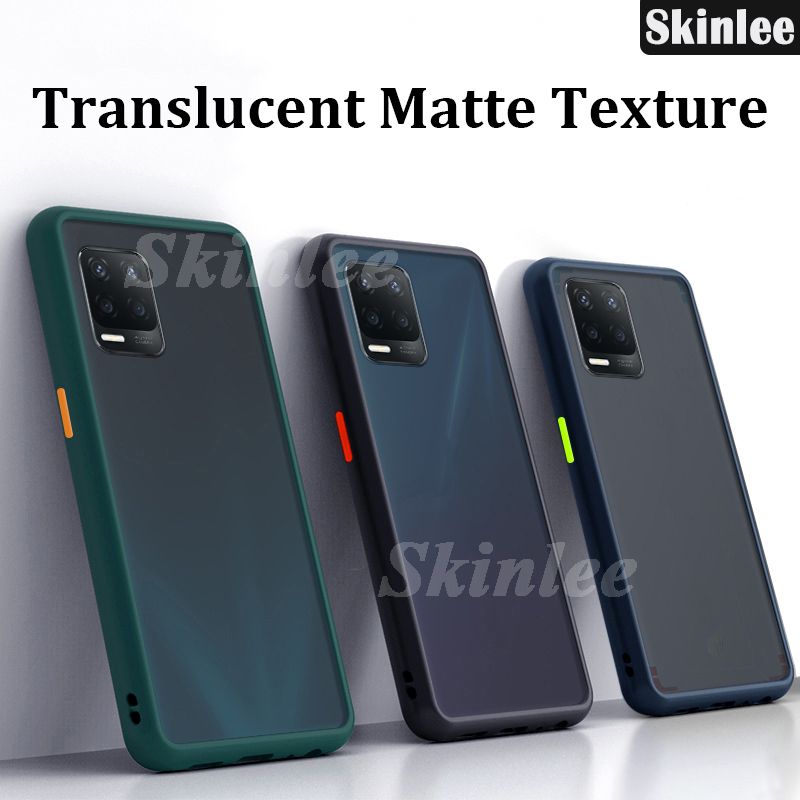 Phone Case For Realme 8 Luxury Shockproof Scrub PC Matte Transparent Soft edge Silicone Frame Hard Clear Protecive Back Cover for Realme8 Cover Shell