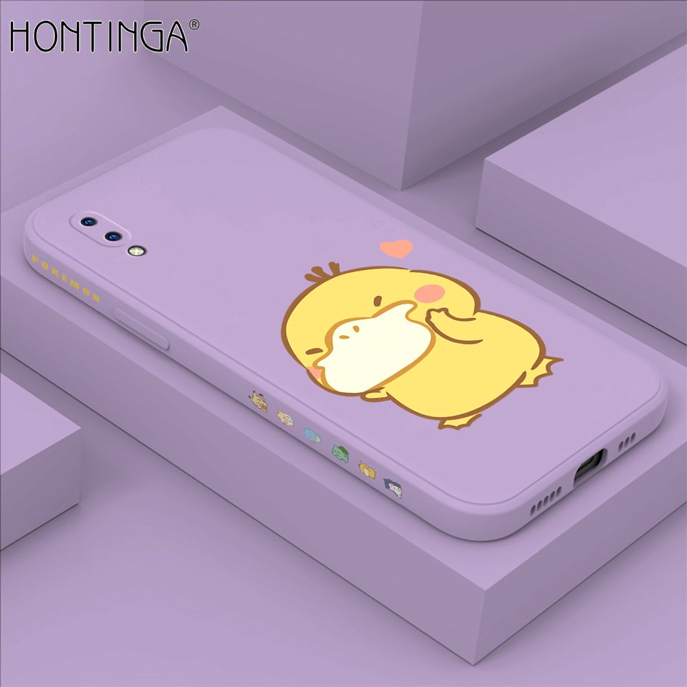 Hontinga for Vivo Y93 Case Side Design Trendy Cartoon Sign Back Cover Soft Square Edge Pattern Liquid Silicone Phone Cases