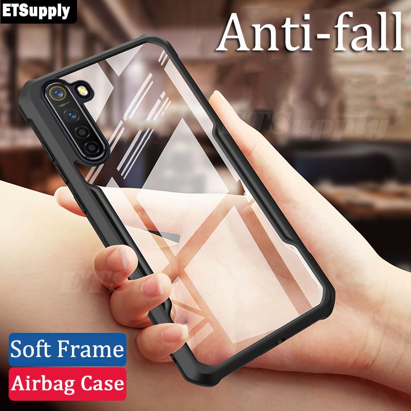 For RealmeX3 Armor Case Transparent Hard Cover Full Protector Airbag Back Cover for RealmeX3