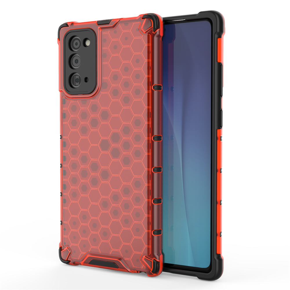 Honeycomb Airbag Shockproof Case For Samsung Galaxy Note20 Hybrid TPU PC Transparent Armor cover