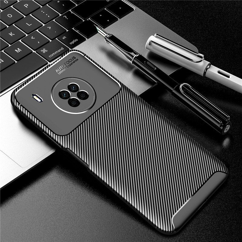 For Huawei Y7A Y9A Case Carbon Fiber Shockproof Soft Silicone Cover for Huawei Y5P Y6P Y7P Y8P 2020 Y6S Y8S Y9S Phone Cases