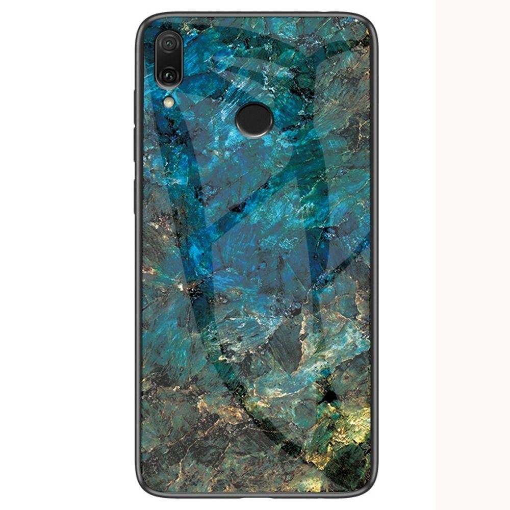 Case for Xiaomi Redmi Note 7 Tempered Glass Protective Layer on the Back and TPU Bumper Anti+shock Shock Absorption Protective Cover