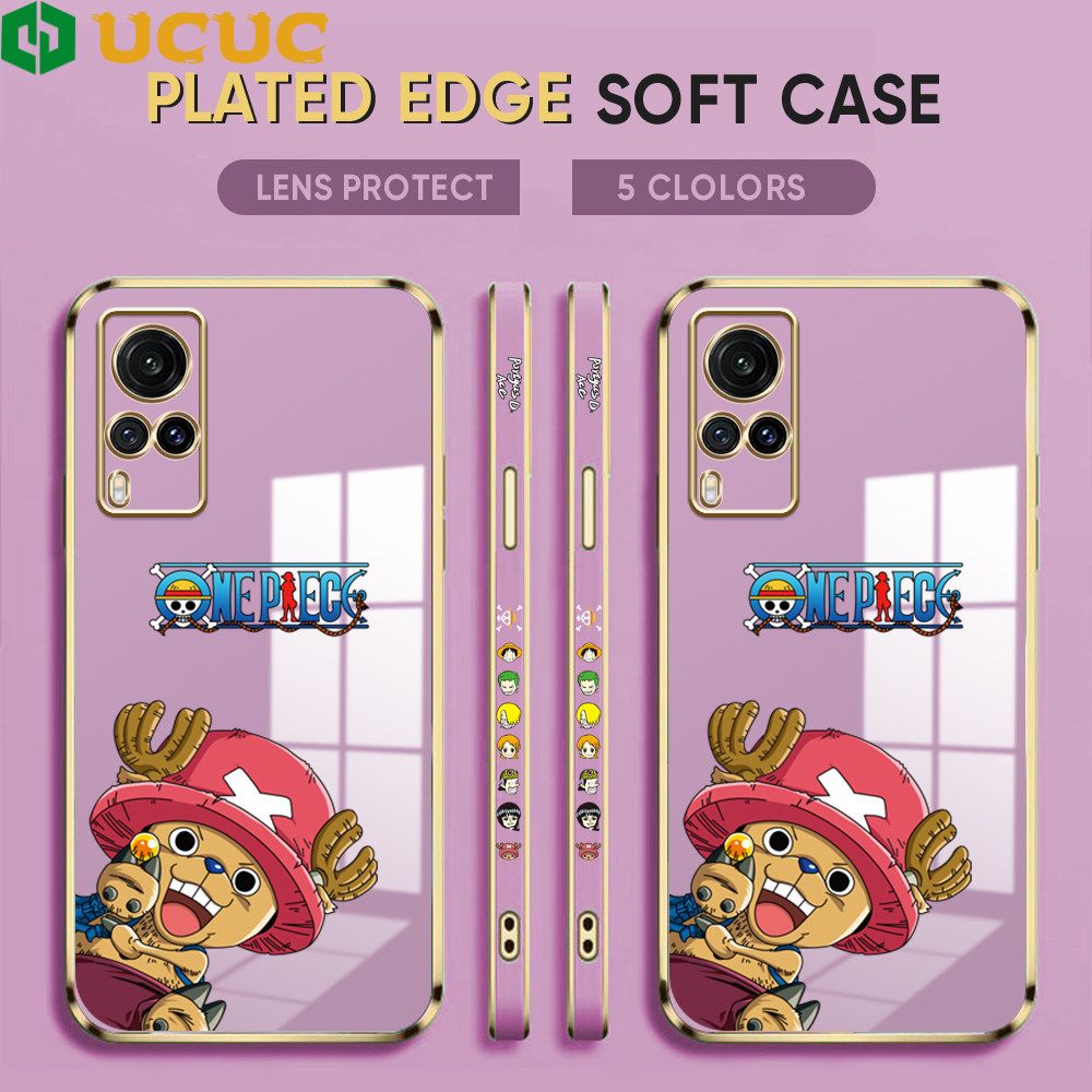 UCUC for Vivo X60 Case Creative Cartoon Chopper Luxury 6D Plating Soft Casing Silicone Ultra Thin Phone Cover