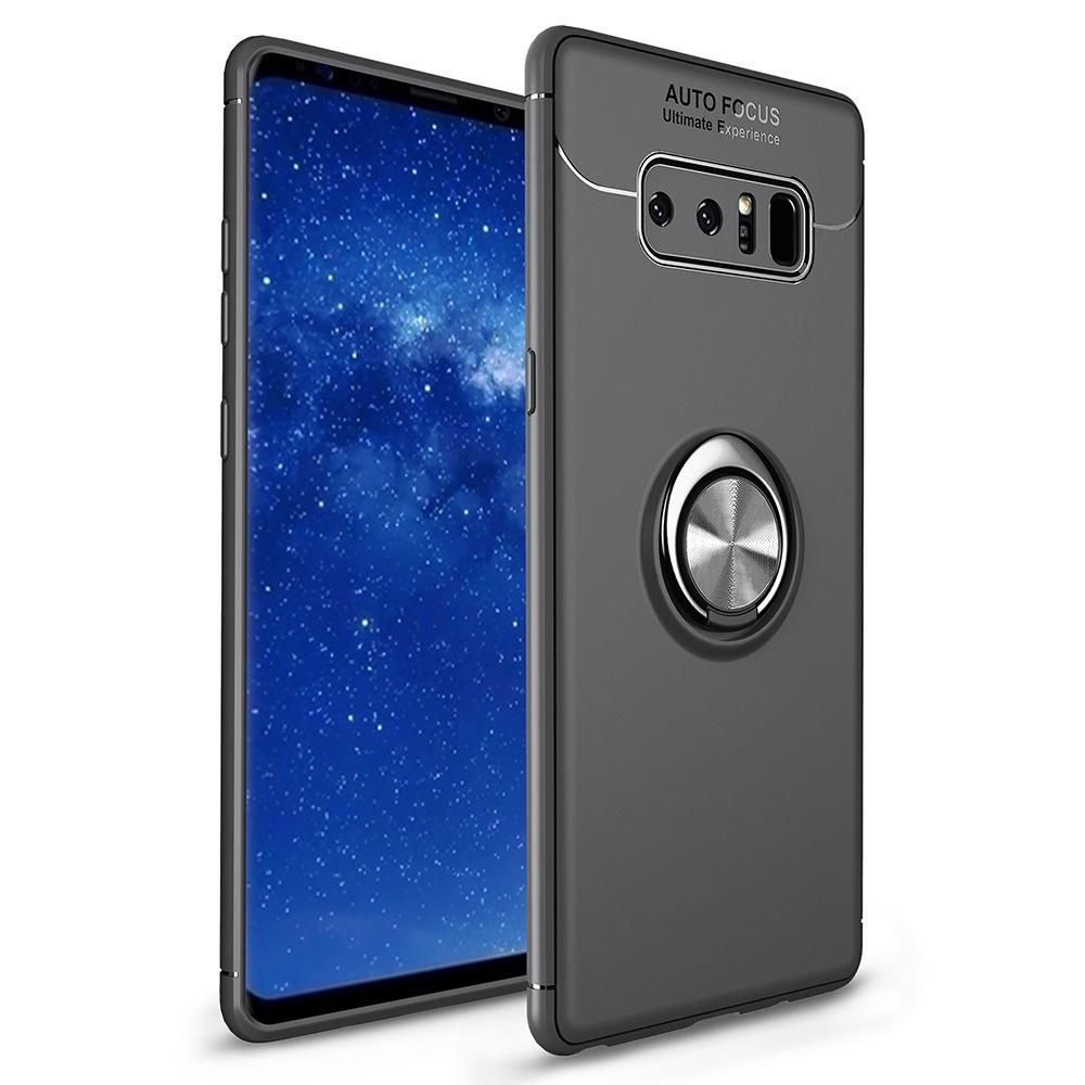 For Samsung Galaxy Note8 360 Degree Rotating Ring Clip Holder Case (Compatible with Magnetic Car Mount) Resilient TPU Drop Protection Armor Protective Case Cover