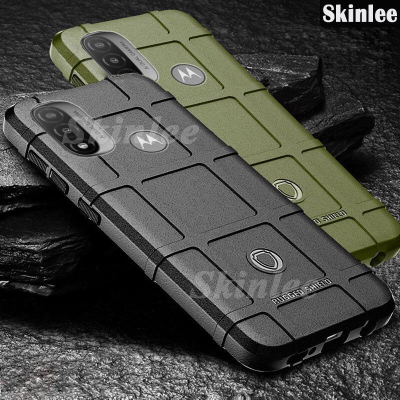 Skinlee Phone Case Motorola E40 Case Military Protect Rugged Shield Silicone Trunk Cover for Moto E40 Back Cover