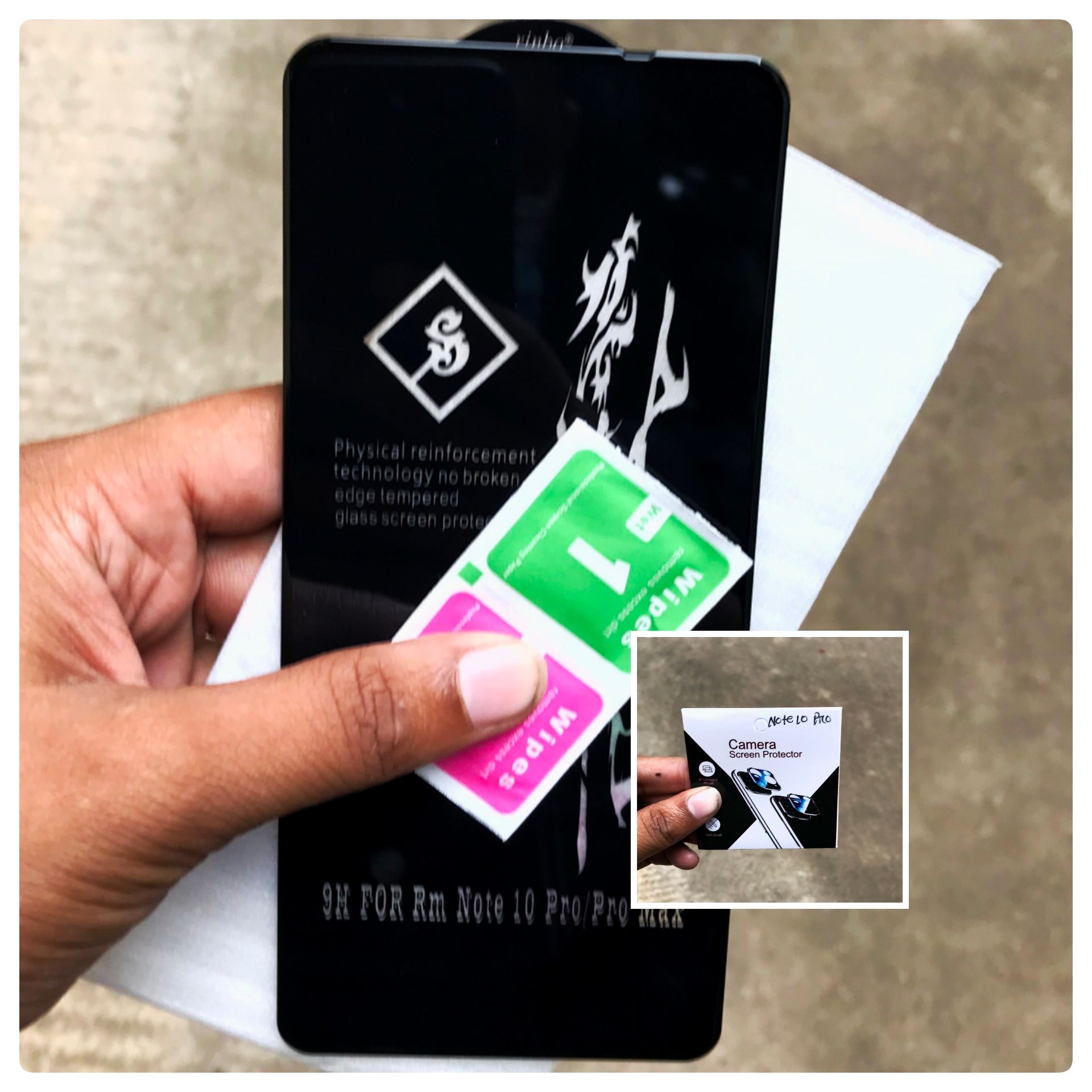 For Redmi Note 10 Pro Max / Note 10 Pro 2-in-1 Combo Pack (Screen Protector Glass+Camera Lens Protector Glass) For Redmi Note 10 Pro Max / Note 10 Pro
