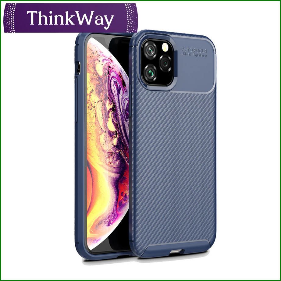 Carbon Fiber Soft Case Shockproof Anti-scratch TPU Back Cover Phone Casing For iphone 11pro & iphone 11pro Max