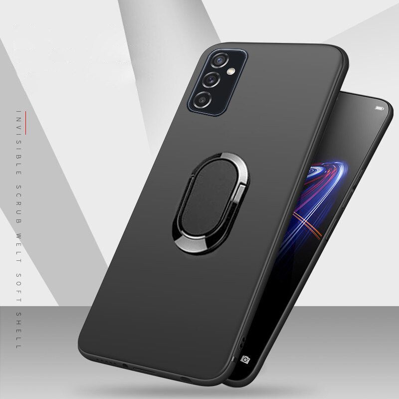 Shockproof Soft Case for Samsung Galaxy M23 5G Car Holder Stand Magnetic Cover Bracket Finger Ring Phone Cover for Samsung M23 5G Phone Case