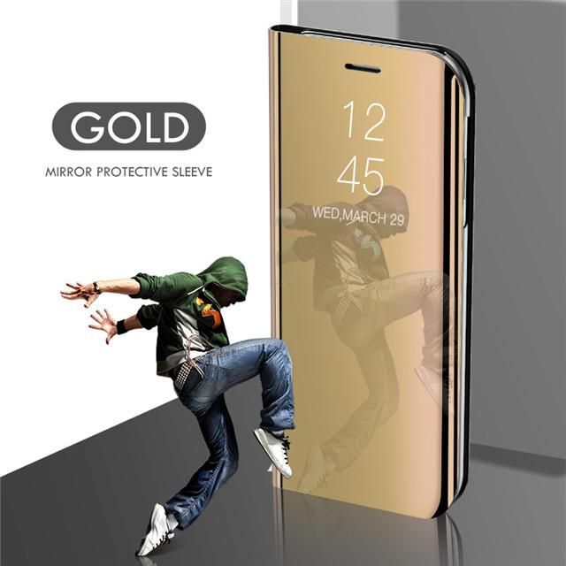 Smart Mirror Flip Phone Case For Samsung A90 A80 A72 A71 A70 A60 A52 A51 A50 A42 A41 A40 A32 A21A30 A11 A12  Leather Stand Cover