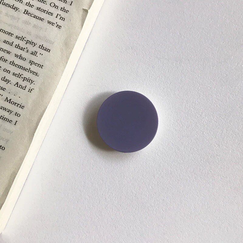 Plain Solid Color Round Airbag Phone Grip Holder Support Telephone Griptok For iPhone Samsung Phone Mount Socket Expanding Stand