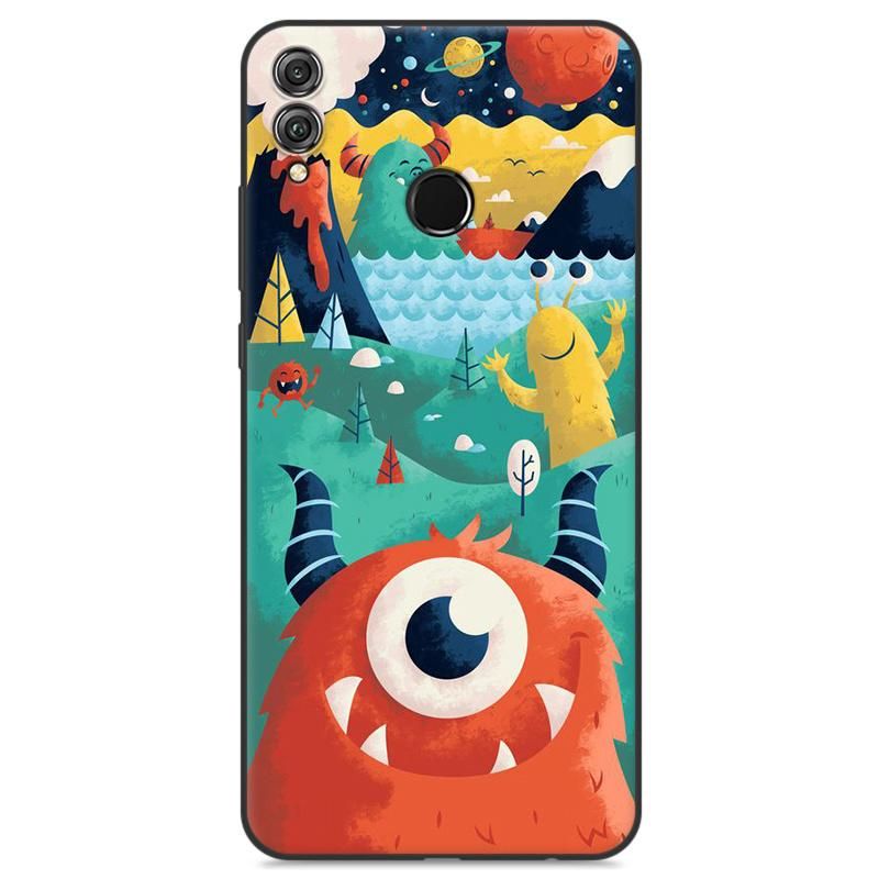 Cartoon Print Soft TPU Silicon Shockproof Case for Huawei Honor 8X Max