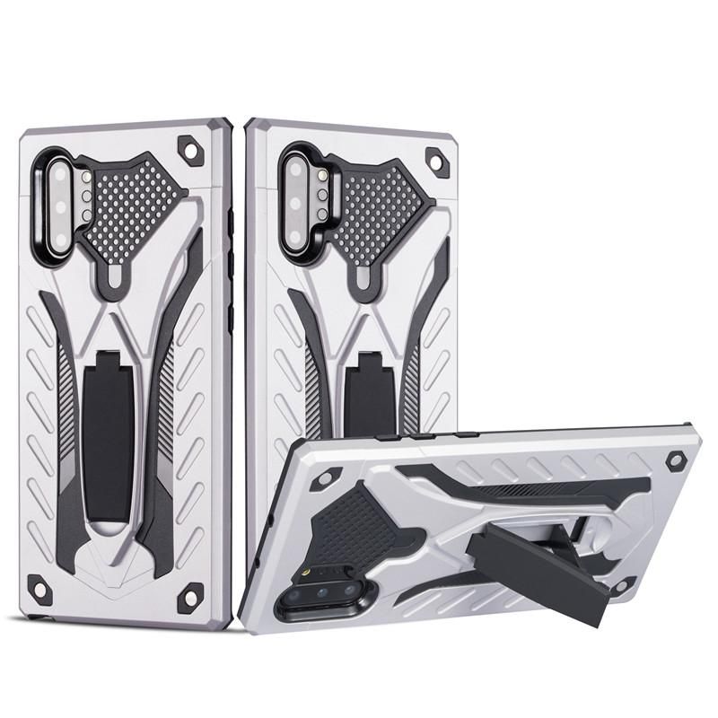 Armor Case For Samsung Galaxy Note10 Plus / Note10 Plus 5G Shockproof Anti-Fall Silicon Case Kickstand TPU Cover Shell