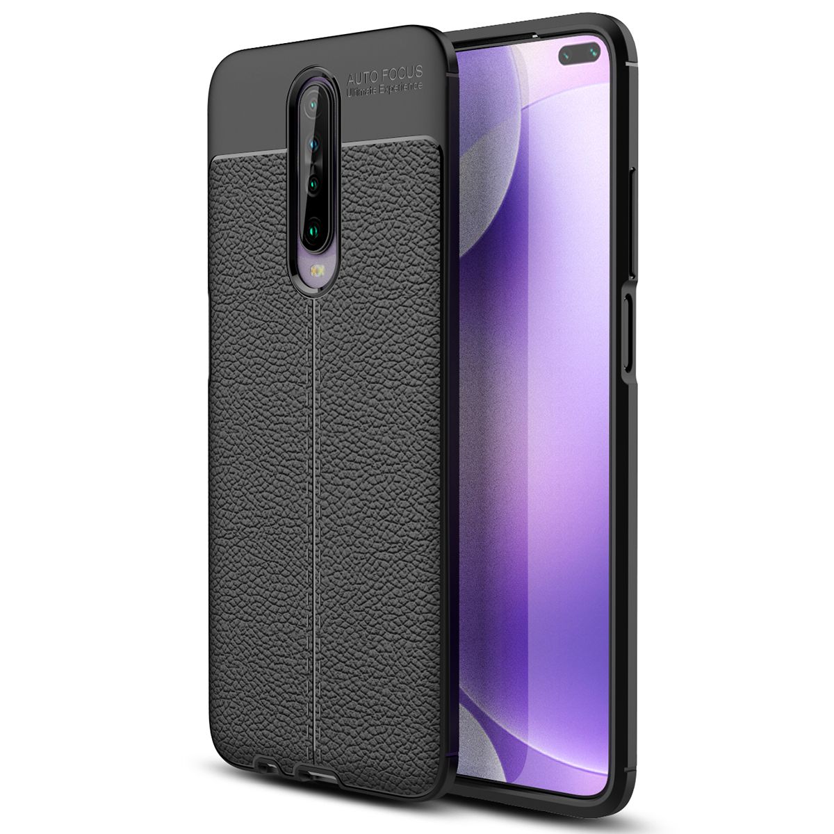 For Xiaomi Poco X2 Litchi Skin Anti-slip Resilient TPU Armor Ultimate Protection Case Cover